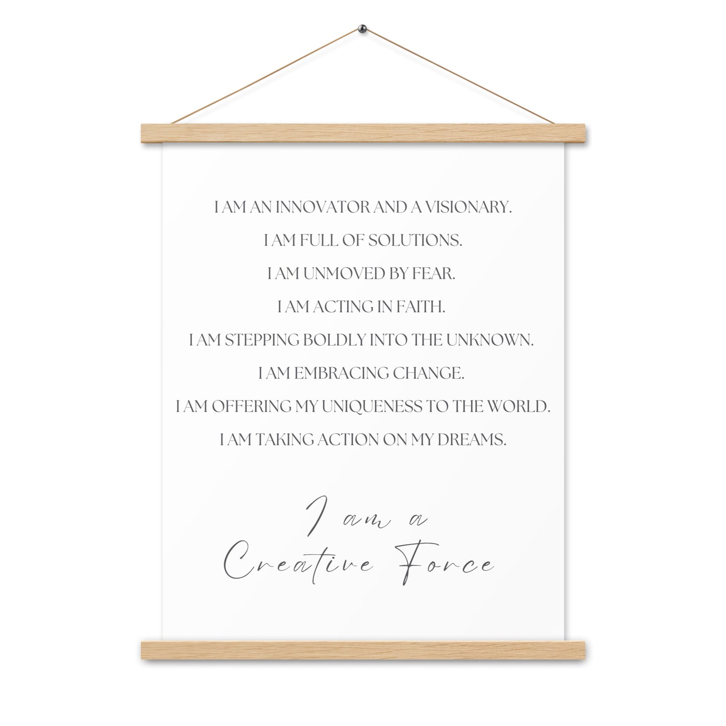 Creative Force Manifesto Wall Decor
