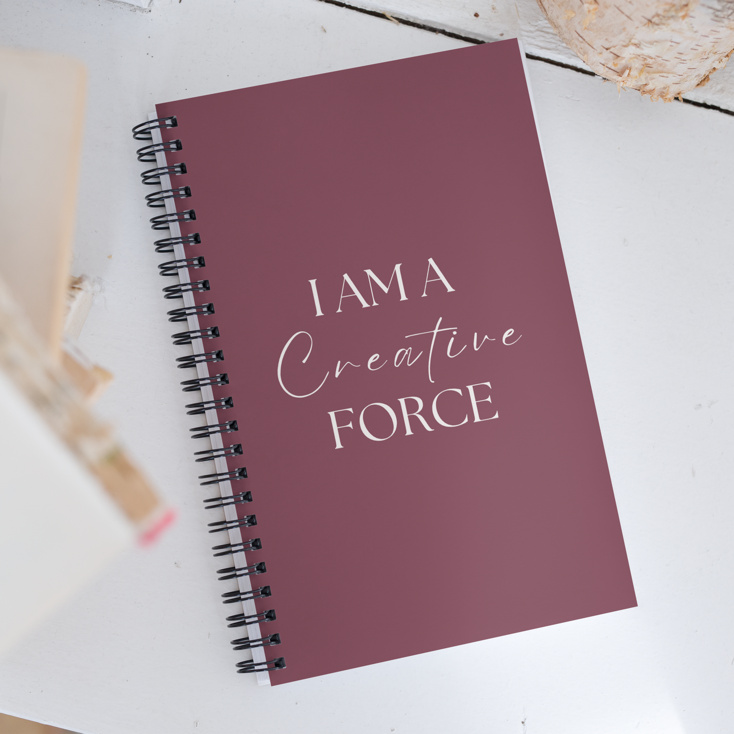 Creative Force Mauve Spiral Notebook